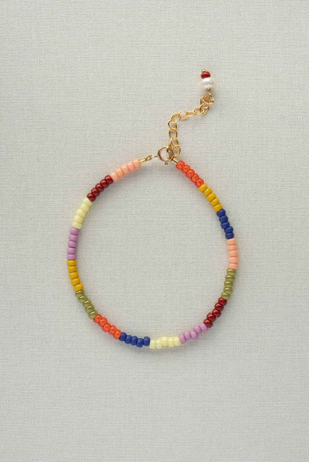 Maya - glass pearl bracelet - autumn bliss
