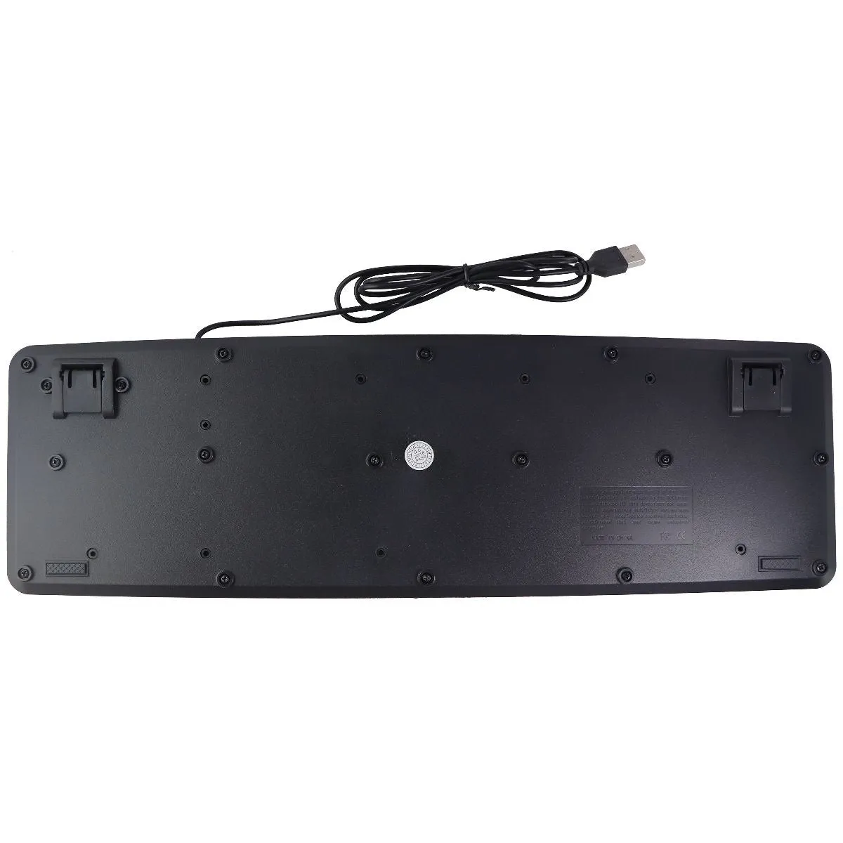 MICRO Multimedia USB Slim Keyboard for PC Windows & More - Black