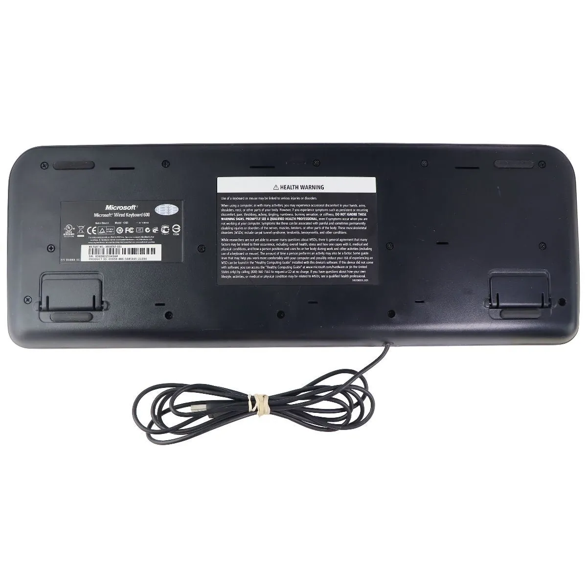 Microsoft Wired USB Keyboard 600 for Windows PC & More - Black (1366)