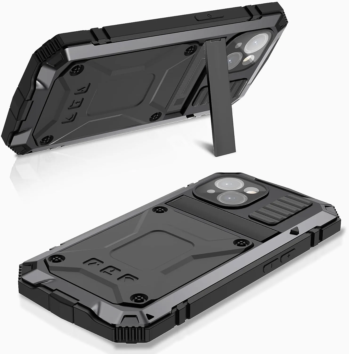 Military Heavy Duty Sturdy Protector Cover Hard Case for 15 Plus Black