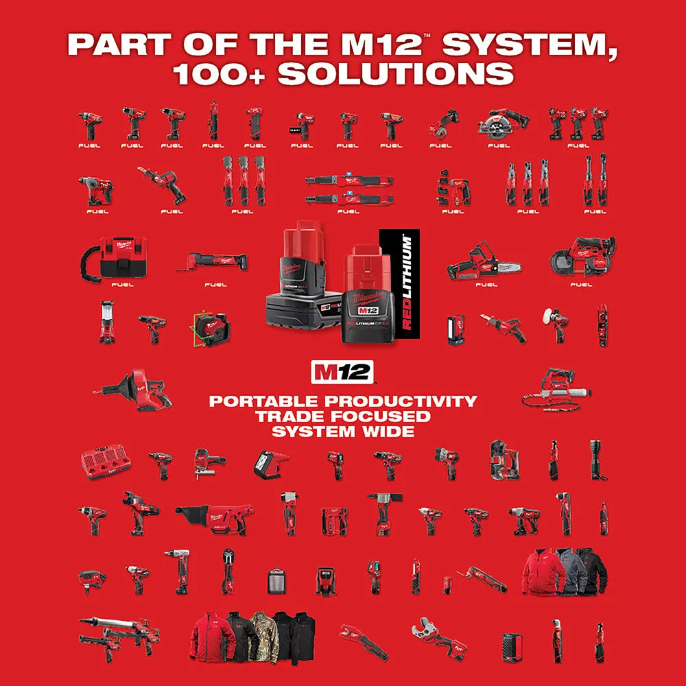 Milwaukee 48-59-2420 M12 12V 2.0Ah REDLITHIUM Battery/Charger Starter Kit