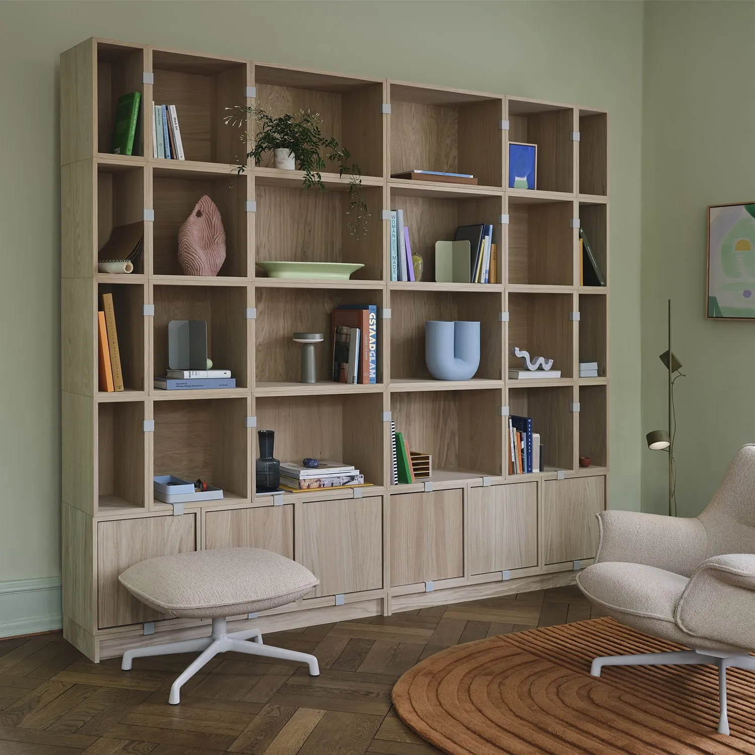 muuto | stacked storage system | module with backboard | small oak