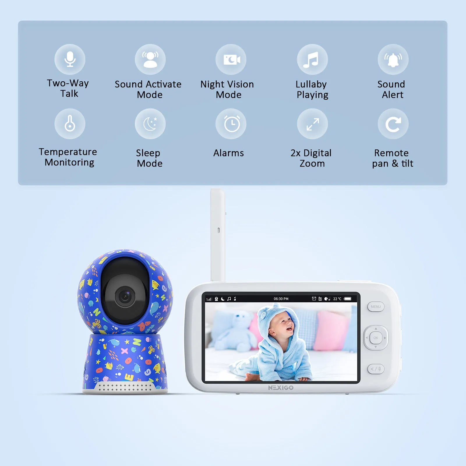 NexiGo B200 Baby Monitor with Camera