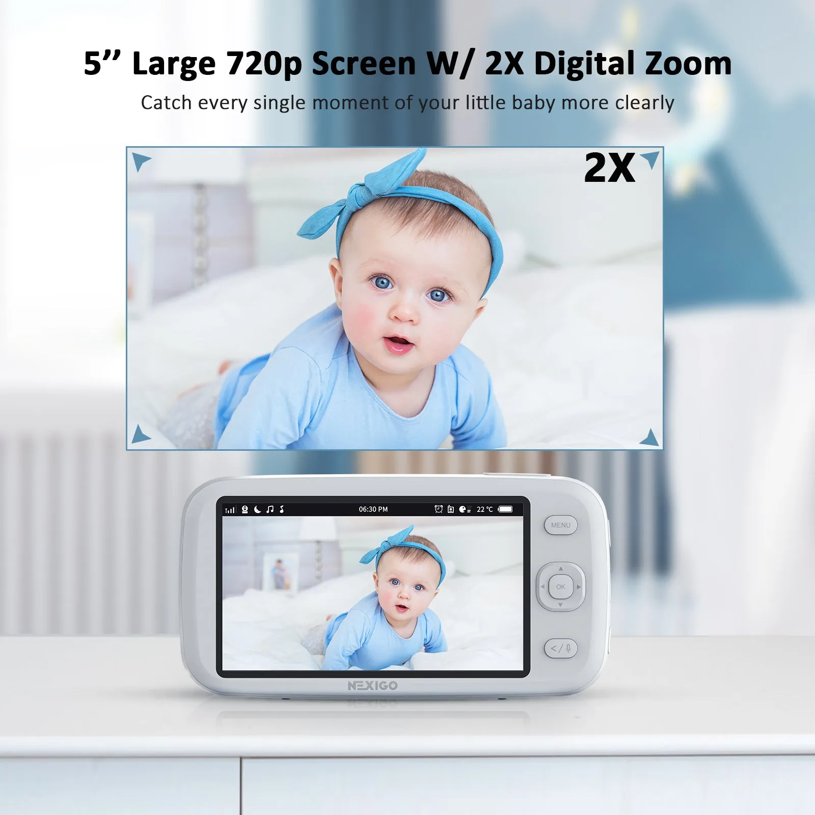 NexiGo B200 Baby Monitor with Camera