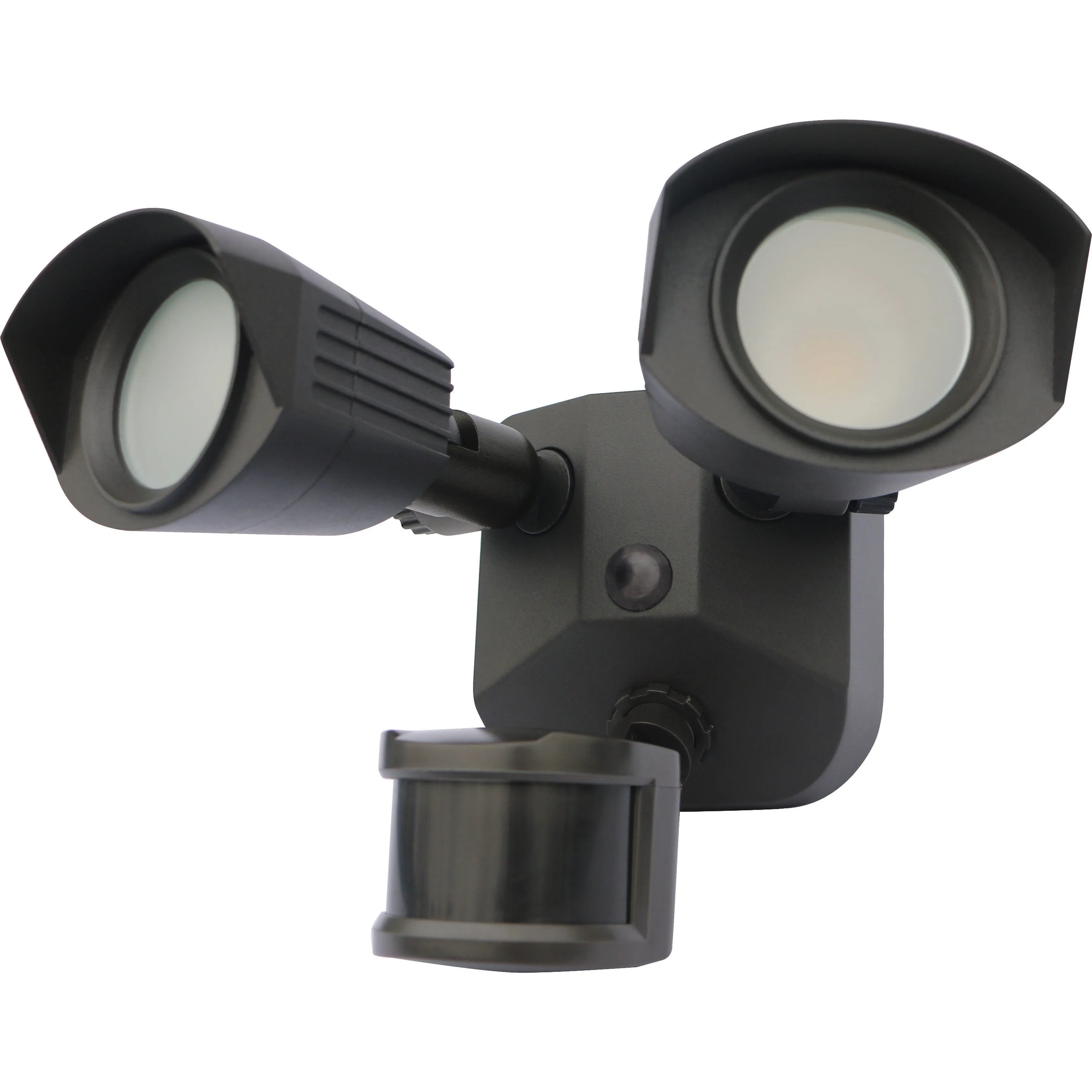 Nuvo LED Security Light w/ Dual Head & Motion Sensor in Bronze Finish 3000k