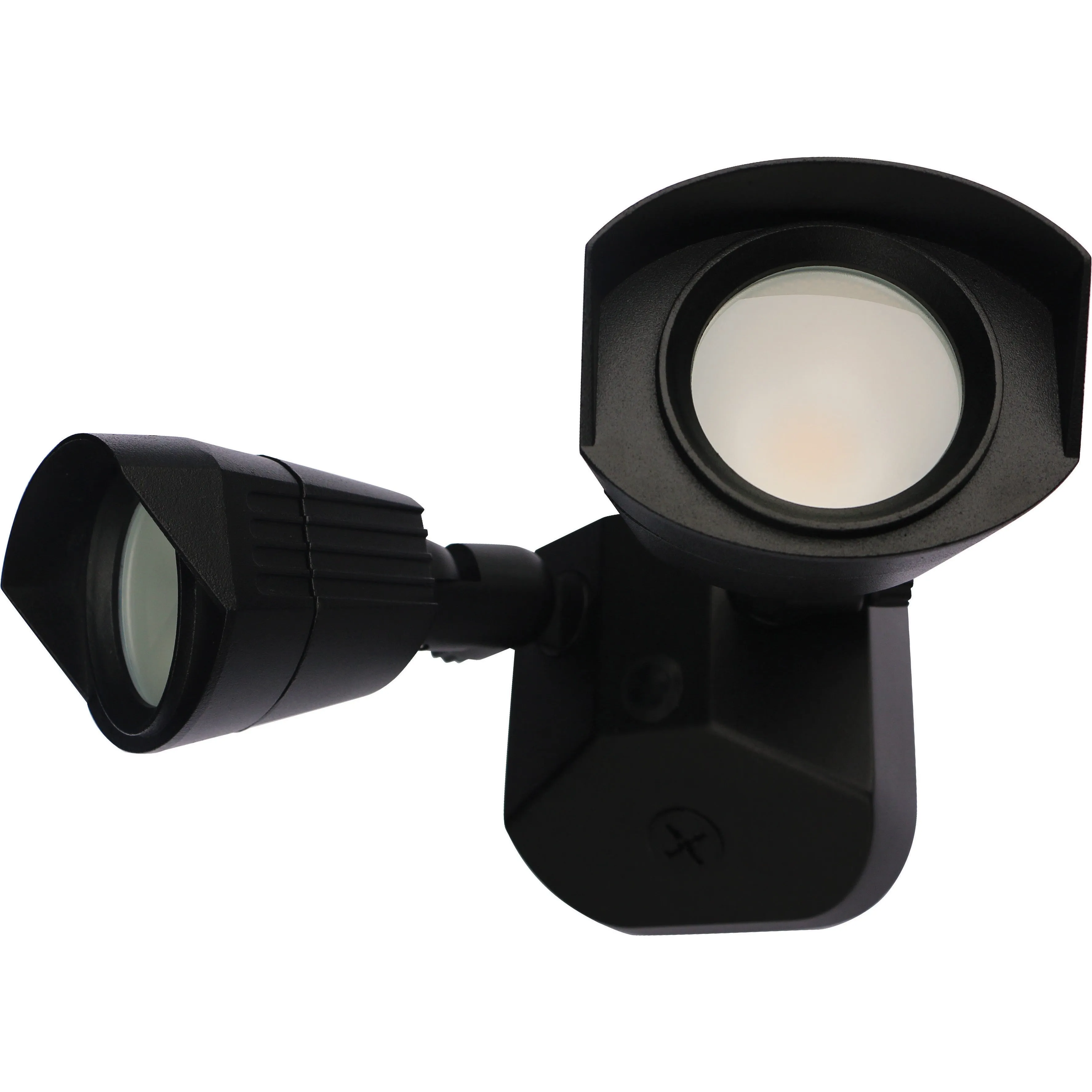 Nuvo LED Security Light w/ Dual Head Light in Black Finish 3000k