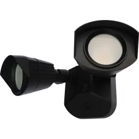 Nuvo LED Security Light w/ Dual Head Light in Black Finish 4000k