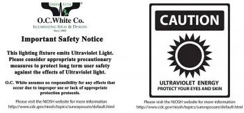 OC White UV2000-B Micro-Lite&reg; High-Intensity Ultraviolet LED Ring Light, 120-240V