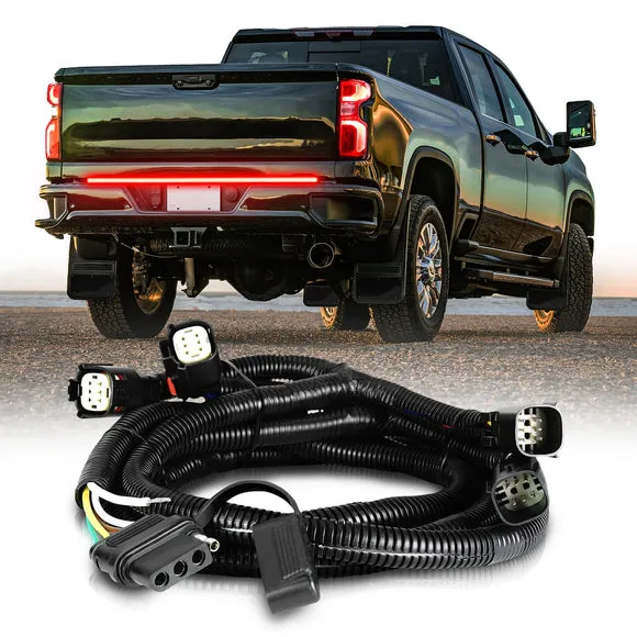 OPT7 Redline Triple Tailgate Light Bar 60" Bundle for Chevy Silverado-GMC Sierra 1500 19-21