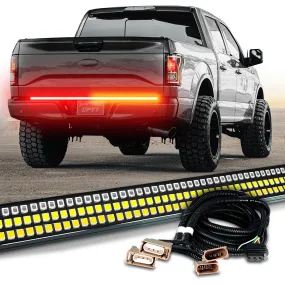 OPT7 Redline Triple Tailgate Light Bar 60" Bundle for Ford F150 15-18 Easy Connect Harness