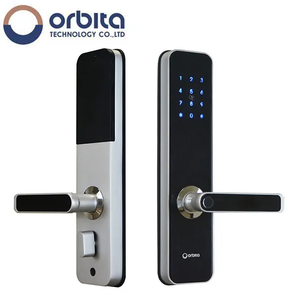 Orbita - P7021 - Bluetooth Fingerprint Lock - Bluetooth - Silver - Optional Handing - Grade 2 - Hotel Door Locks