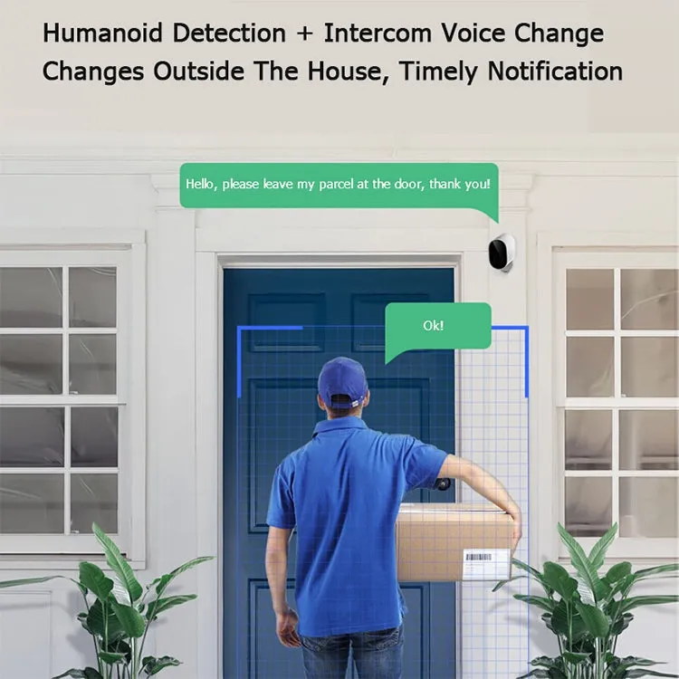 Original Xiaomi Mijia Outdoor HD 1080P WDR Smart IP Camera, Battery Version, Support Night Vision & Humanoid Detection & Intercom Voice, US Plug