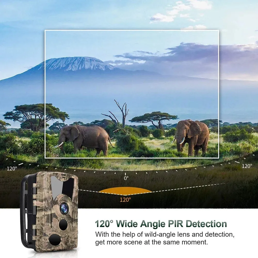 Outdoor Wildlife 20MP HD 1080P Trail Camera Night Vision Hunting Accessories   IP66 Waterproof Wildlife  Game Cam Thermal Scope