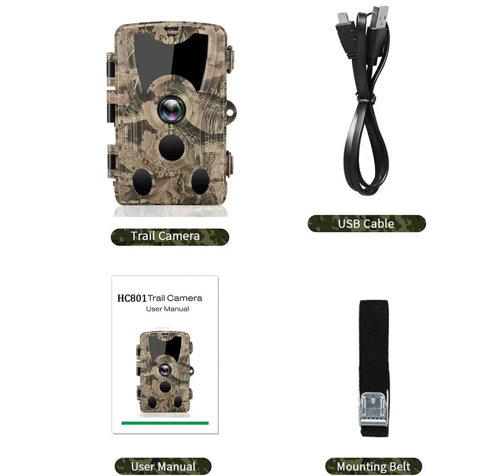 Outdoor Wildlife 20MP HD 1080P Trail Camera Night Vision Hunting Accessories   IP66 Waterproof Wildlife  Game Cam Thermal Scope