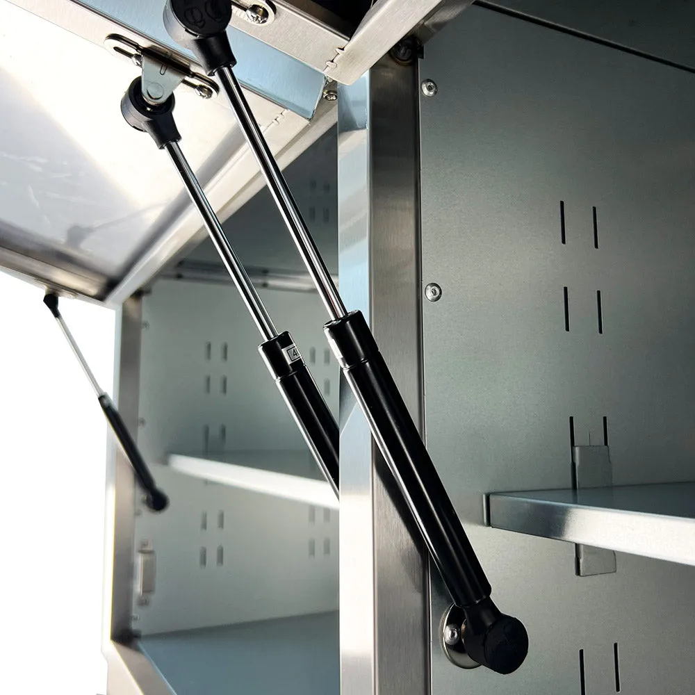 Pittsburgh P00001 72" 15 Drawer Stainless Steel Cabinet with 3 Door Cabinet & Peg Board