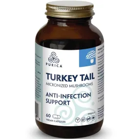 Purica Turkey Tail Micronized Mushrooms (Coriolus), 500mg, Vegetable Capsules