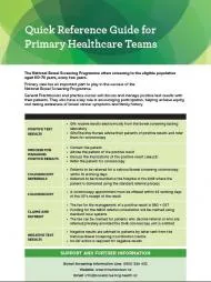 Quick Reference Guide for Primary Health Teams - HP6836