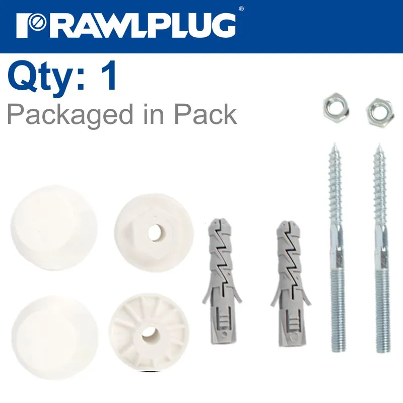 RAWLPLUG WASHBASIN MOUNTING KIT 12X60MM 4ALL PLUG WITH SCREWS RAW R-S1-KPU120