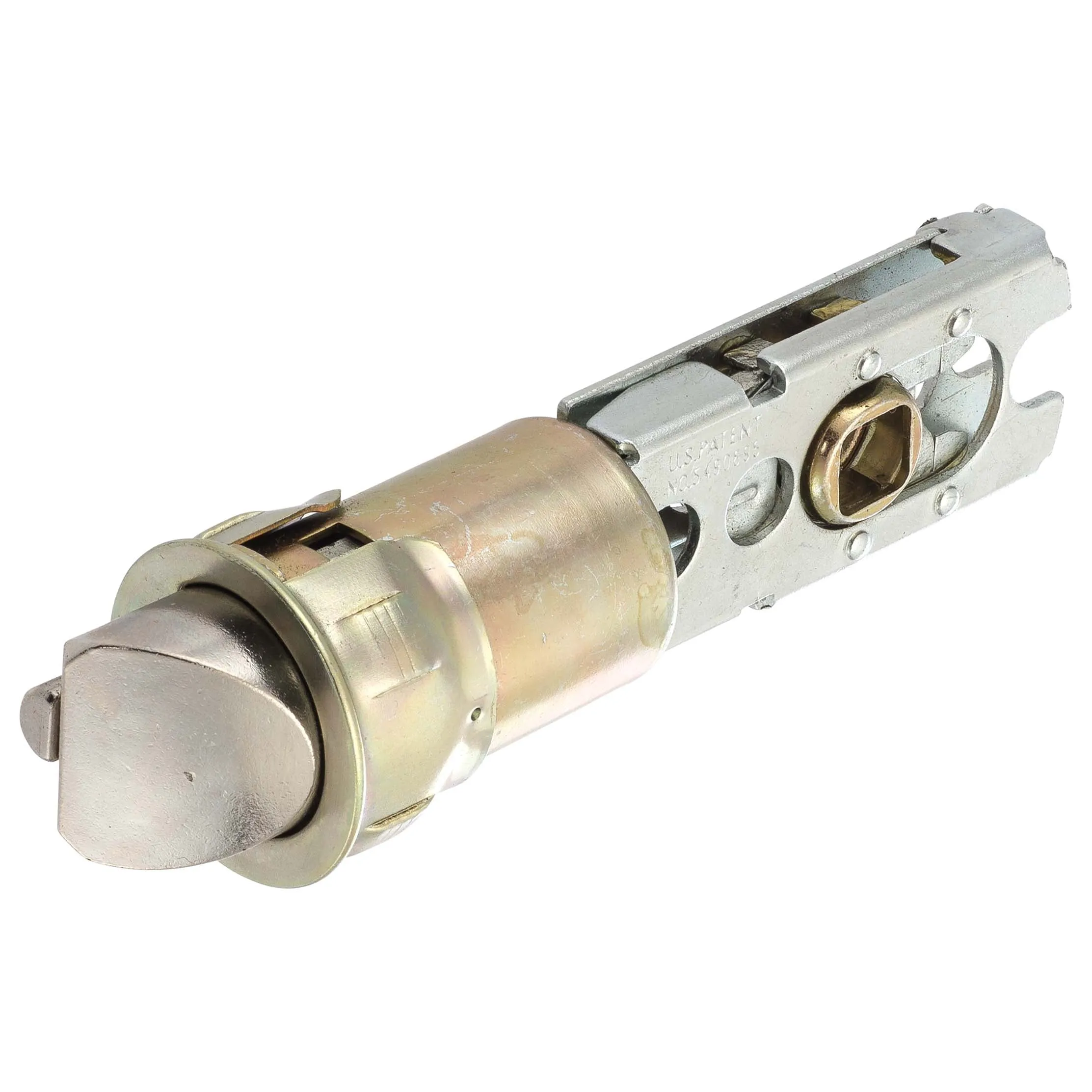 Residential Lever / Knob Drive In Entry Latch, Adjustable 2 3/8 In. To 2 3/4 In.