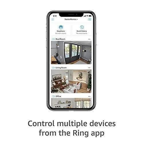 Ring Indoor Cam, Compact Plug-In HD security camera with two-way talk, White, Works with Alexa – 2-Pack