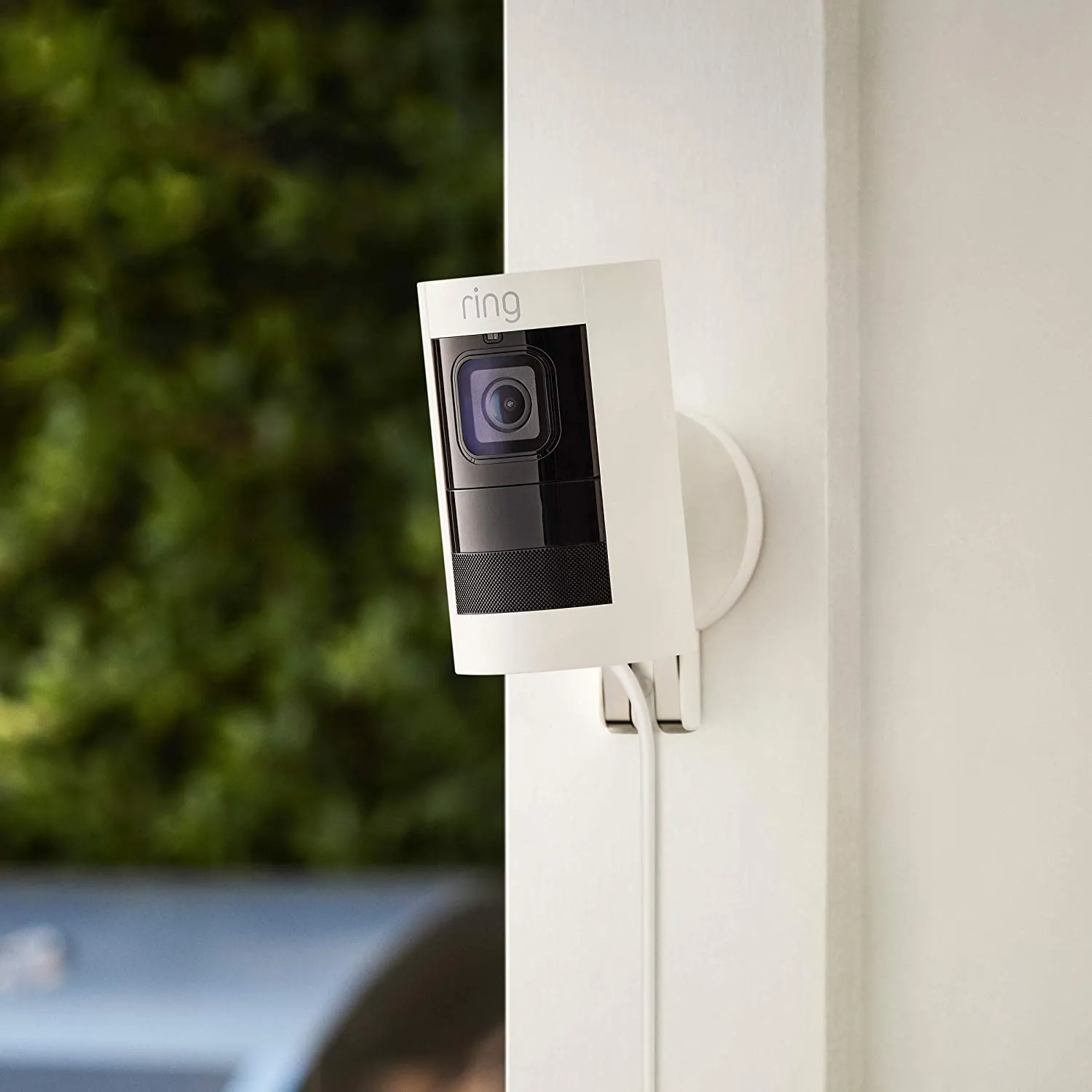 Ring Stick Up Cam Elite HD Security Camera with Two-Way Talk, White, Works with Alexa