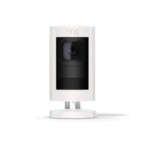 Ring Stick Up Cam Elite HD Security Camera with Two-Way Talk, White, Works with Alexa