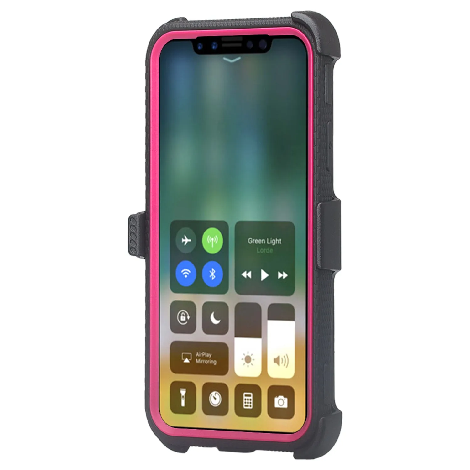Samsung Galaxy A10e Case, Galaxy A10e Case,  Triple Protection 3-1 w/ Built in Screen Protector Heavy Duty Holster Shell Combo Case - Hot Pink