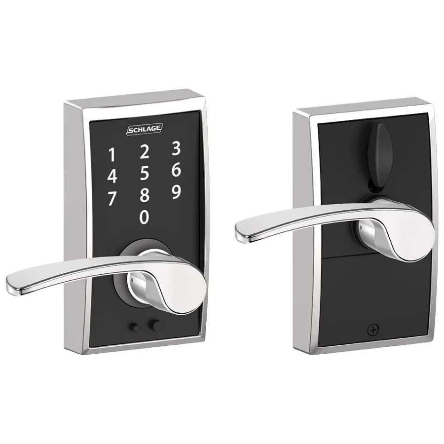 Schlage Century Touch Entry Leverset with Merano Lever