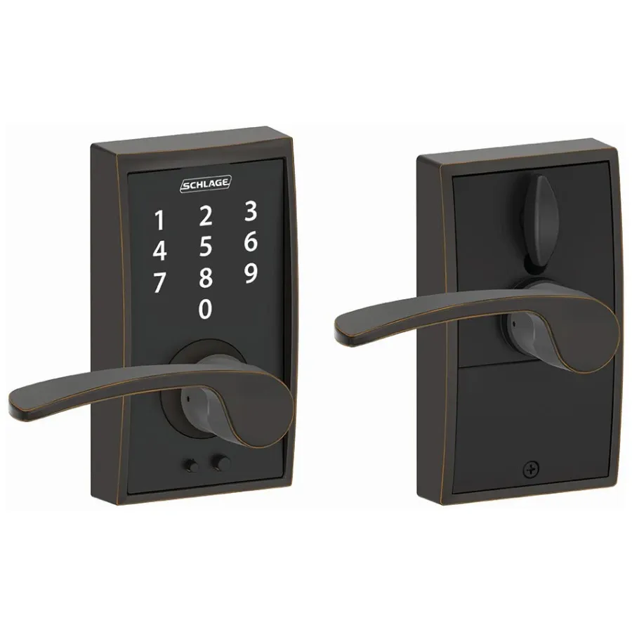 Schlage Century Touch Entry Leverset with Merano Lever