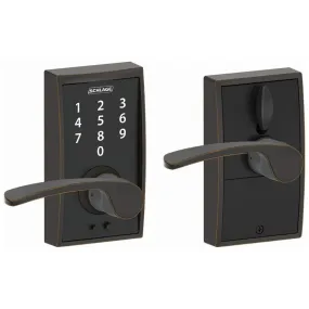 Schlage Century Touch Entry Leverset with Merano Lever