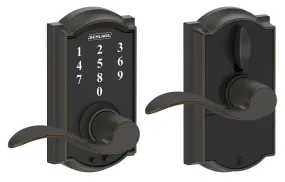 Schlage FE Series FE695VCAMXACC716 Electronic Entry Lock, Wave Design, Aged Bronze, Residential, 2 Grade, Metal :CD: QUANTITY: 1