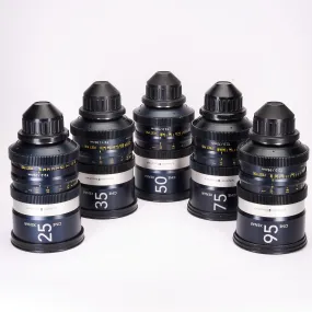 Schneider Cine Xenar II Lens Set 25mm 35mm 50mm 75mm 95mm with PL Mount & Feet