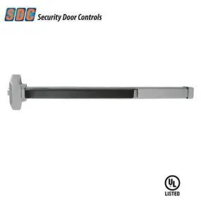 SDC - S4101PU36RE - RIM Mounted Panic-Rated Exit Device - 36" - Exit Only - Request to Exit - Motorized Electric Latch Retraction - 630 - Dull Stainless Steel - Grade 1