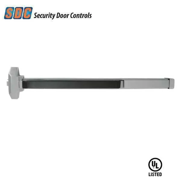 SDC - S4101PU36RE - RIM Mounted Panic-Rated Exit Device - 36" - Exit Only - Request to Exit - Motorized Electric Latch Retraction - 630 - Dull Stainless Steel - Grade 1