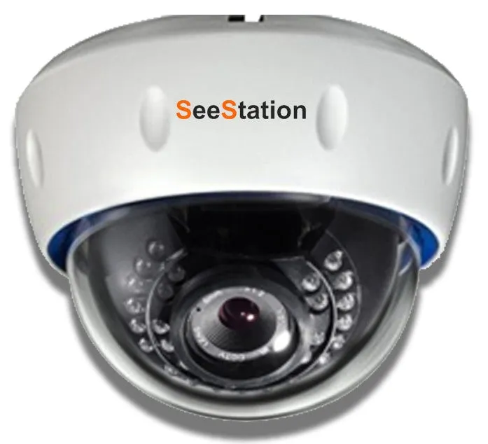 SeeStation (AHD) DOME CAMERA 2MP/1080P 2.8-12mm Varifocal Auto Iris Lens 12VDC  White Plastic Housing