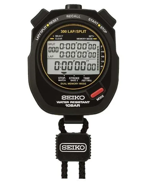 Seiko Digital Stopwatch Swimming Master SVAS009 Silicone Case New