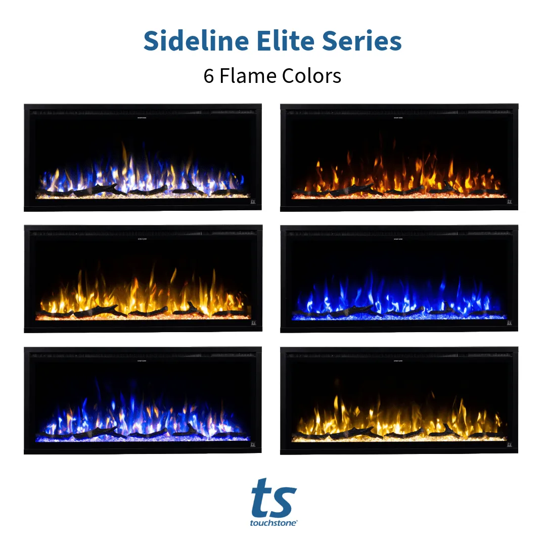 Sideline Elite 60 Inch Recessed Smart Outdoor Weatherproof Electric Fireplace (No Heat) 80049
