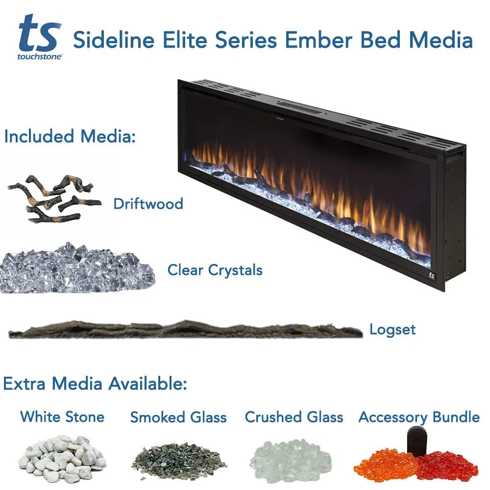 Sideline Elite 60 Inch Recessed Smart Outdoor Weatherproof Electric Fireplace (No Heat) 80049