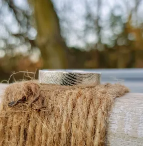 Silver Chunky Fingerprint Ring