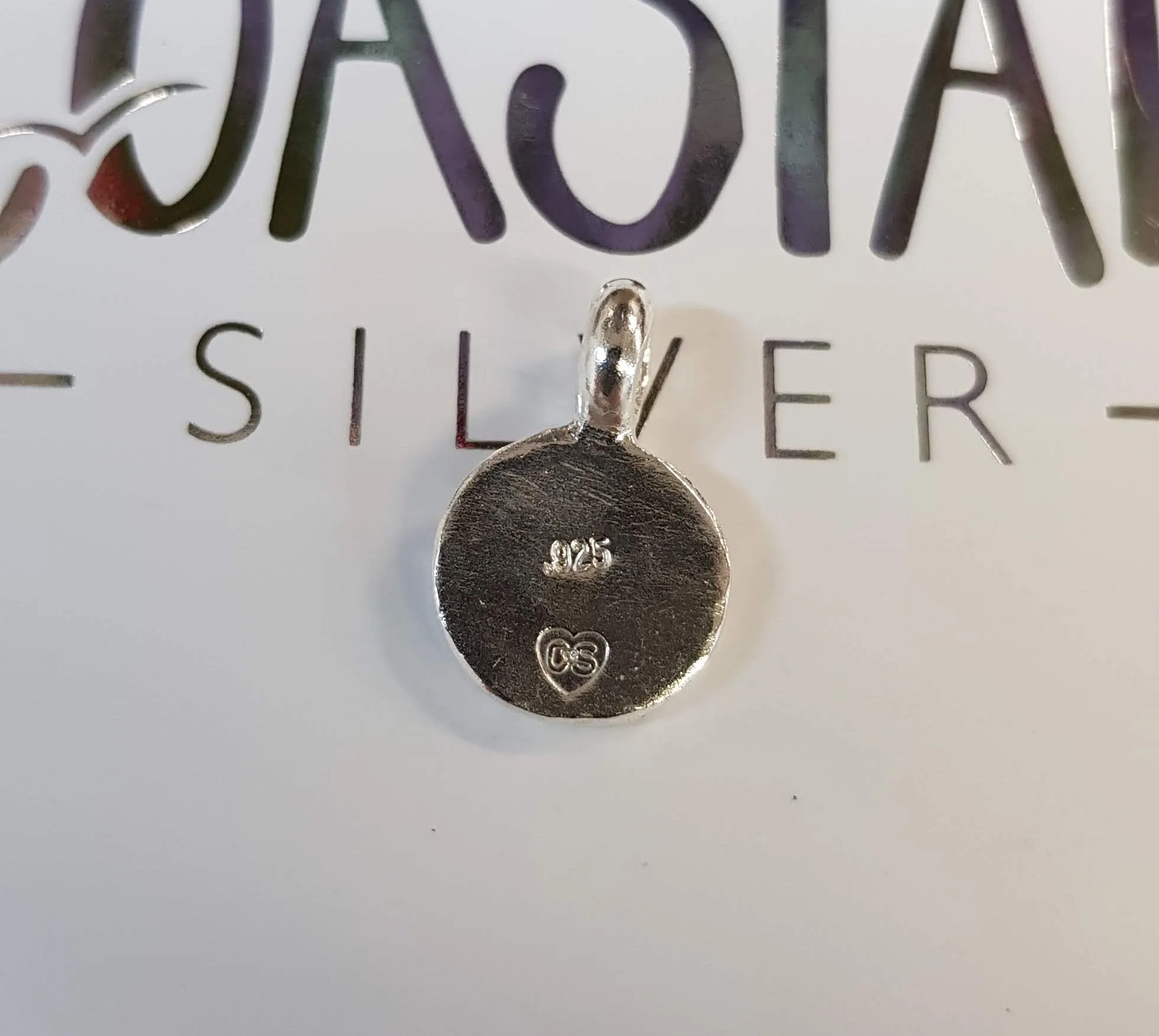 Silver Fingerprint 'Disc' Necklace