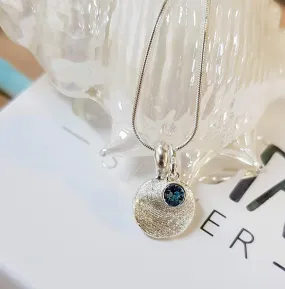 Silver Fingerprint 'Disc' Necklace