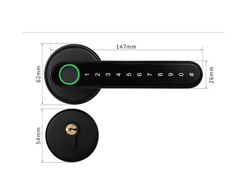 Smart Fingerprint Door Lock Biometric Digital Door Lock Keyless Tuya App Smart Door Lock