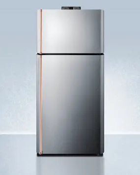 Summit 30" Wide Break Room Refrigerator-Freezer with Antimicrobial Pure Copper Handles - BKRF18PLCP