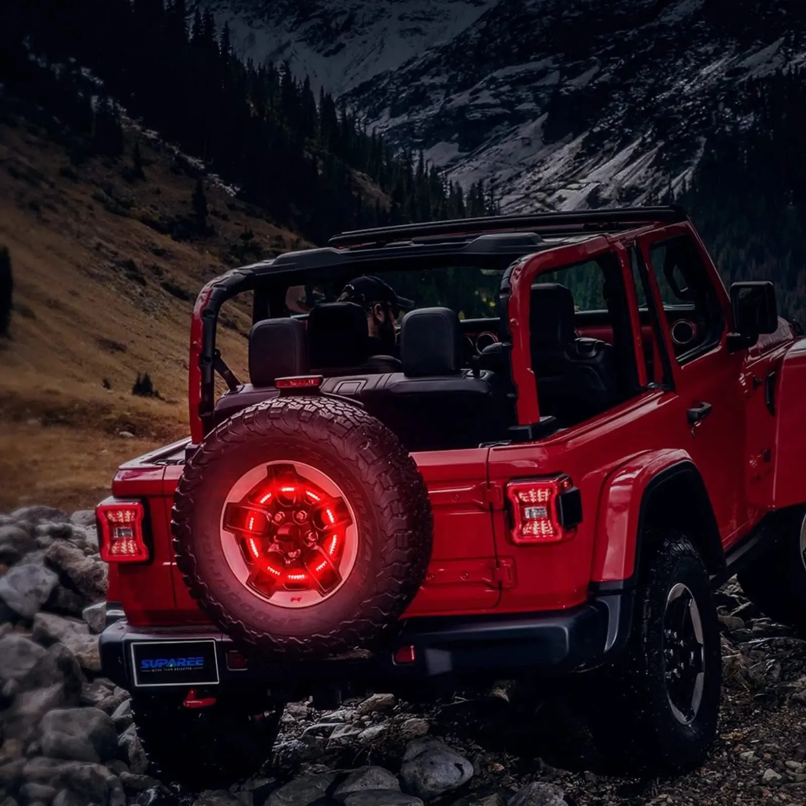 Suparee Jeep Wrangler JL LU Spare Tire  Brake Light for Wrangler 2018-Later with Plug N Play