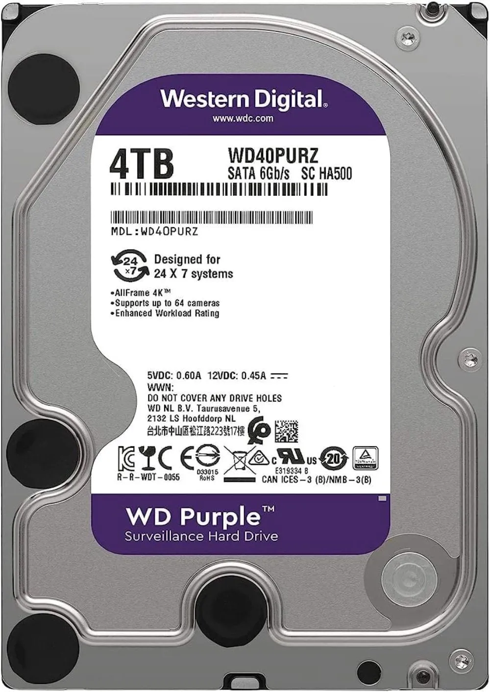 Surveillance Hard Disk Drive 4 TB