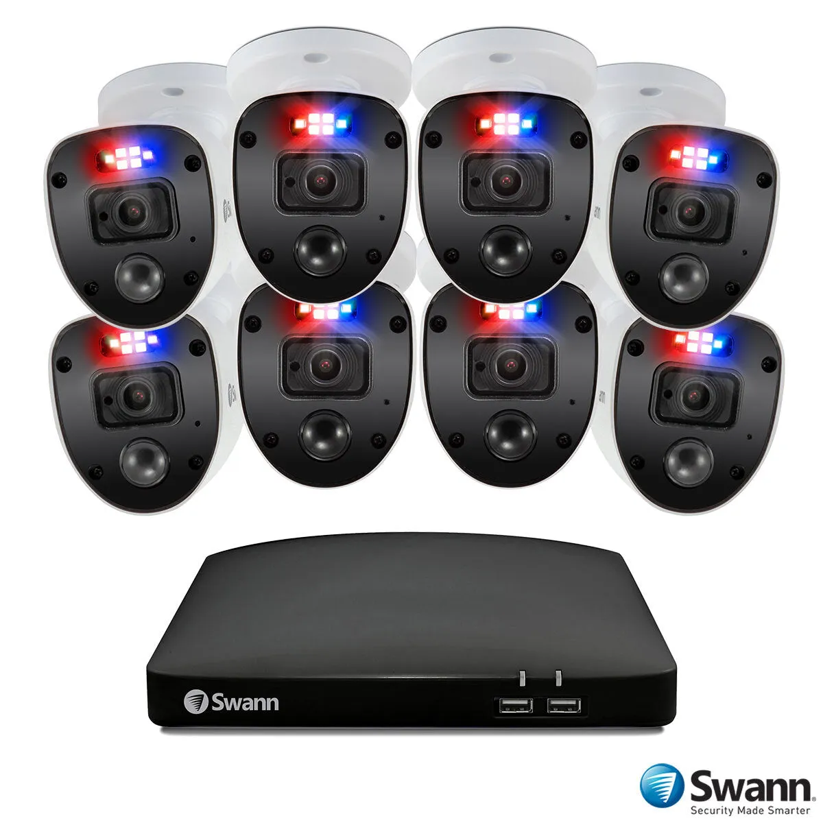 Swann 16 Channel 1TB DVR Recorder with 12 x 1080p Full HD Enforcer Cameras, SWDVR-164680T   SWPRO-1080SLPK2