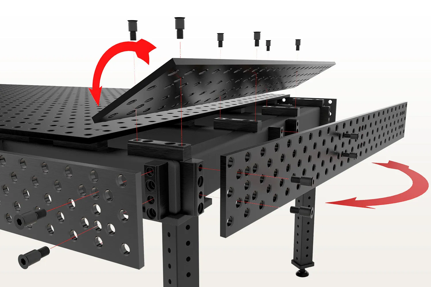 Table Plate Mounting Kits, Fit 5/8 Holes