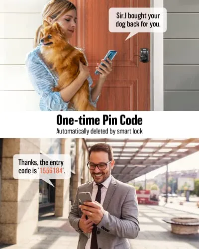 TEEHO Keyless Entry Electronic Door Locks with Keypads - Deadbolt Smart Lock - Front Door Lock Set with Door Levers - Auto Lock - Easy Installation - Oil-Rubbed Bronze
