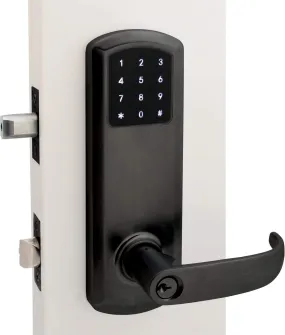 TownSteel E-Genius 5000 Series Grade 1 Interconnected Push Button Electronic Lock 4" On Center w/Bluetooth-Flat Black