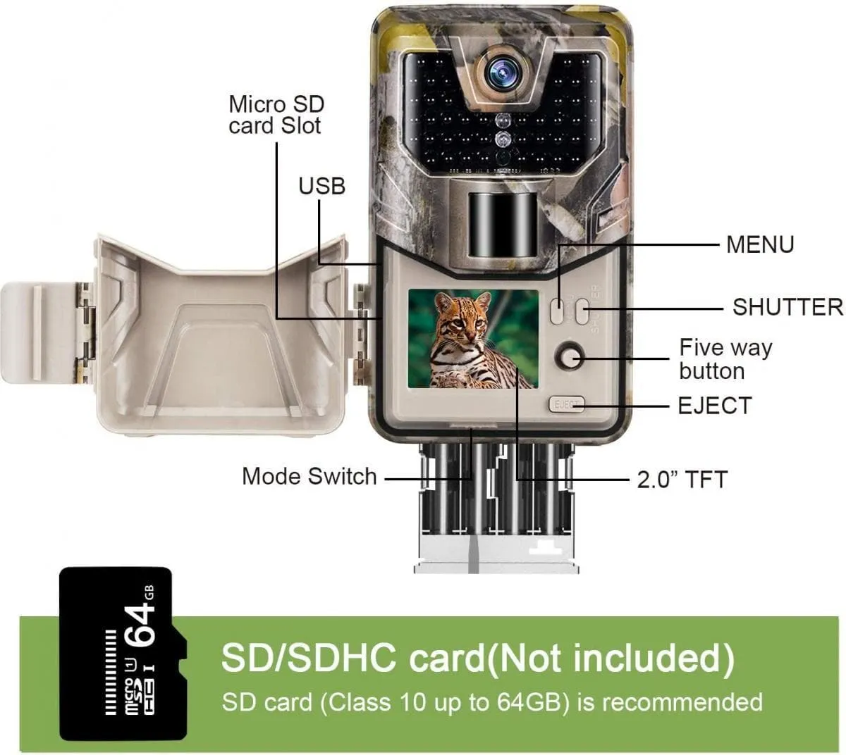 Trail Camera WiFi 24MP 1296P Upgrade Bluetooth Game Cameras with Night Vision Motion Activated and 120°Detection Angel for Outdoor Wildlife Monitoring